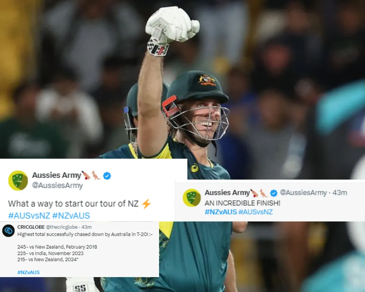 'An unbelievable match from the champion sides' - Fans get thrilled after Australia's nail-biting last-ball victory in 1st T20I against New Zealand
