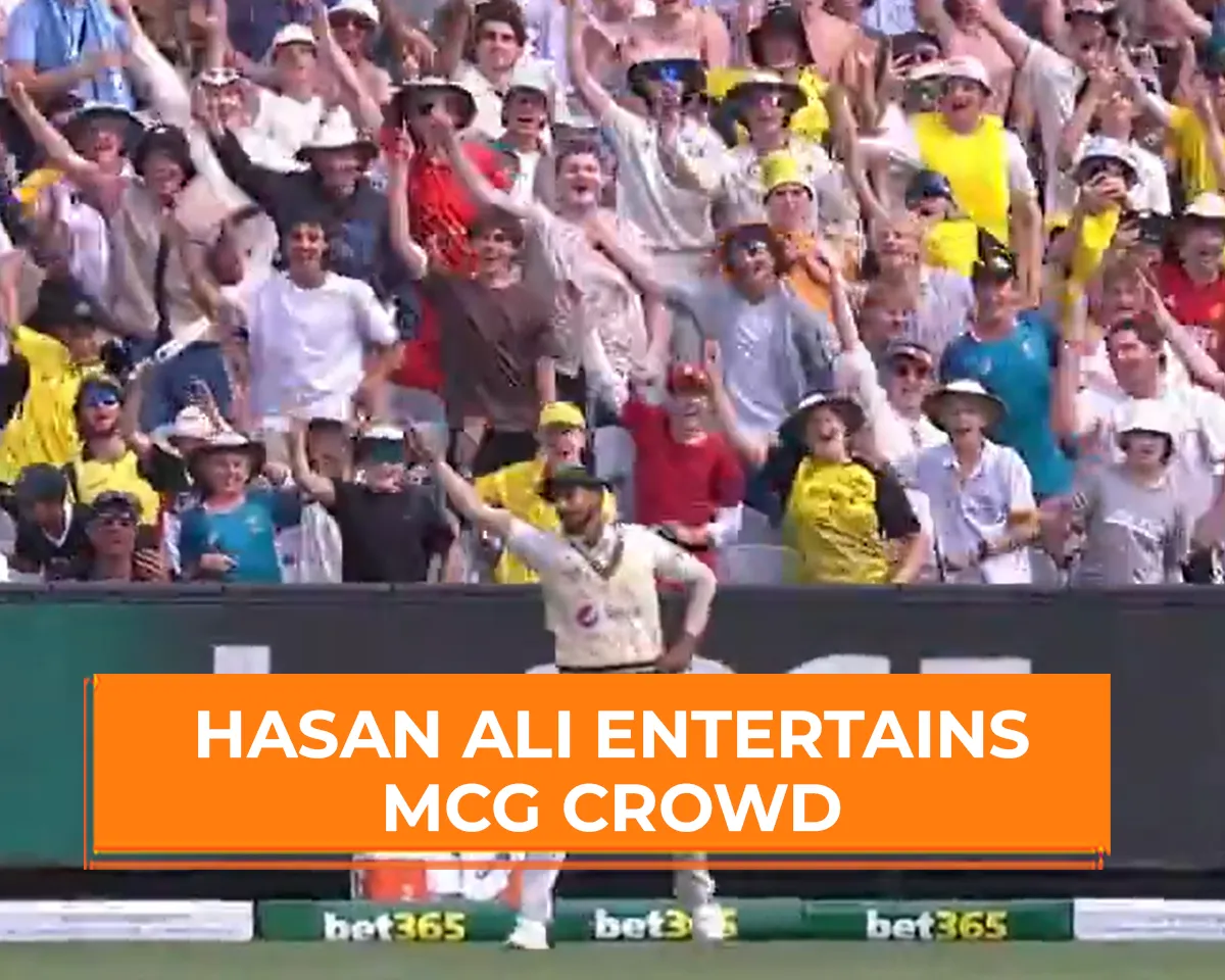 Hasan Ali entertains MCG crowd