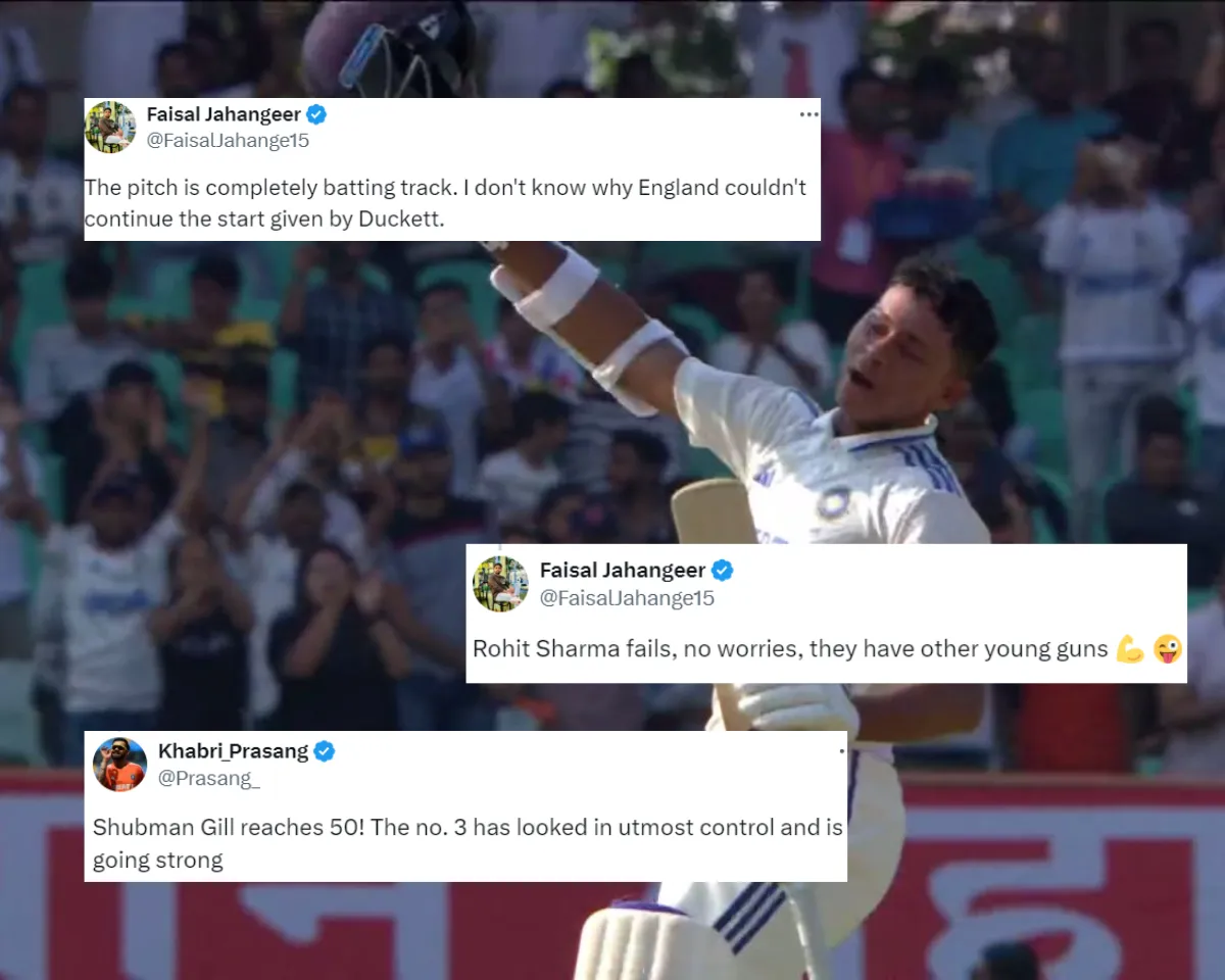'Terrific comeback by India' - Fans react as India hold strong position in Rajkot Test courtesy of Yashasvi Jaiswal's century