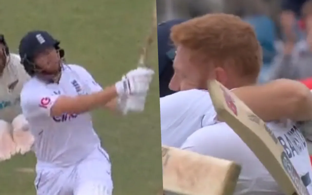 Watch: Jonny Bairstow brings a perfect end to the Test series against New Zealand with a six