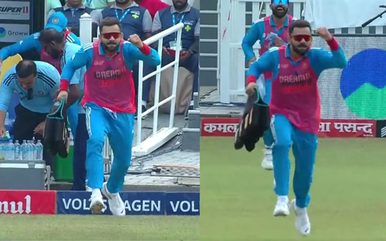 'Can't keep him out of action'  - Fans react as Virat Kohli come out as waterboy during Super 4 clash against Bangladesh in Asia Cup 2023