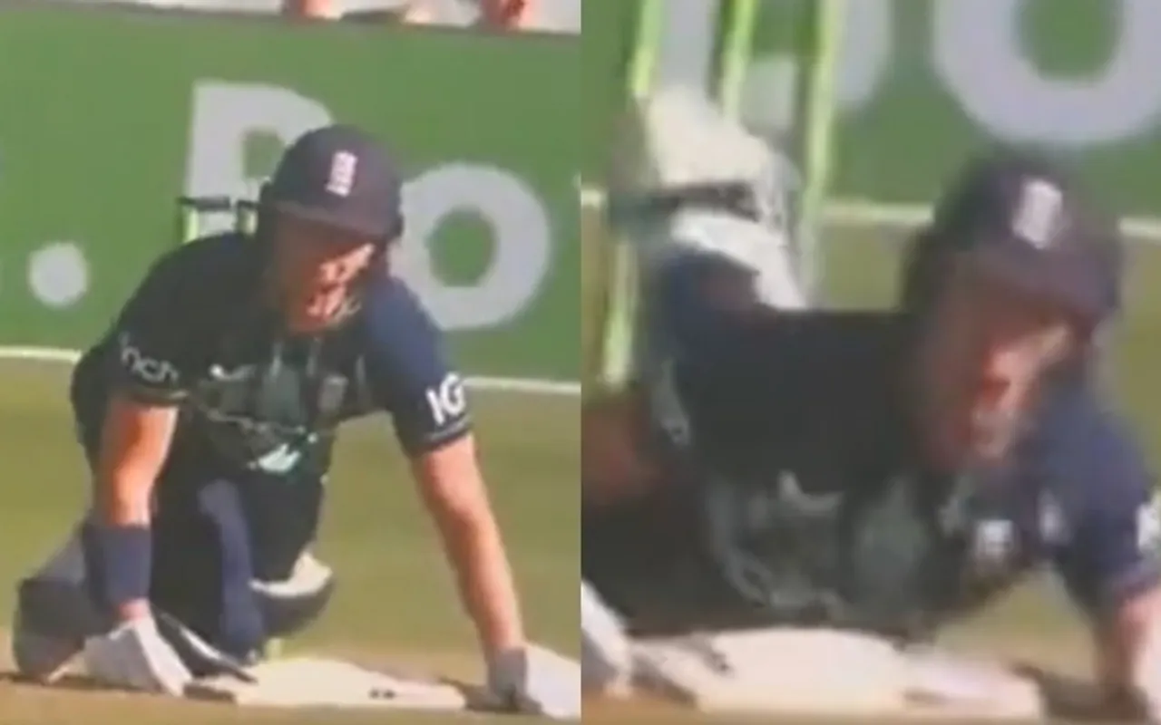 Watch: Epic Slip From Luke Wood While Batting Against Australia Leaves Fans In Splits