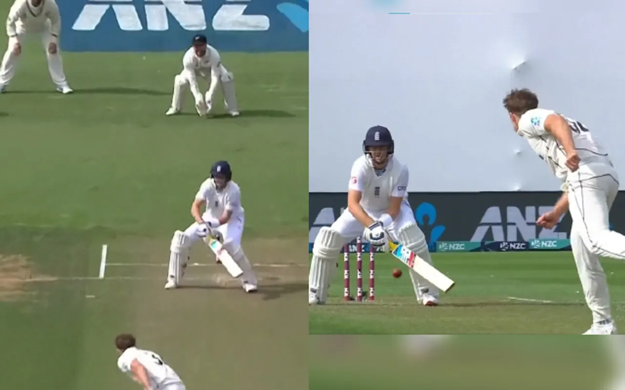 Joe Root plays a reverse scoop to perfection