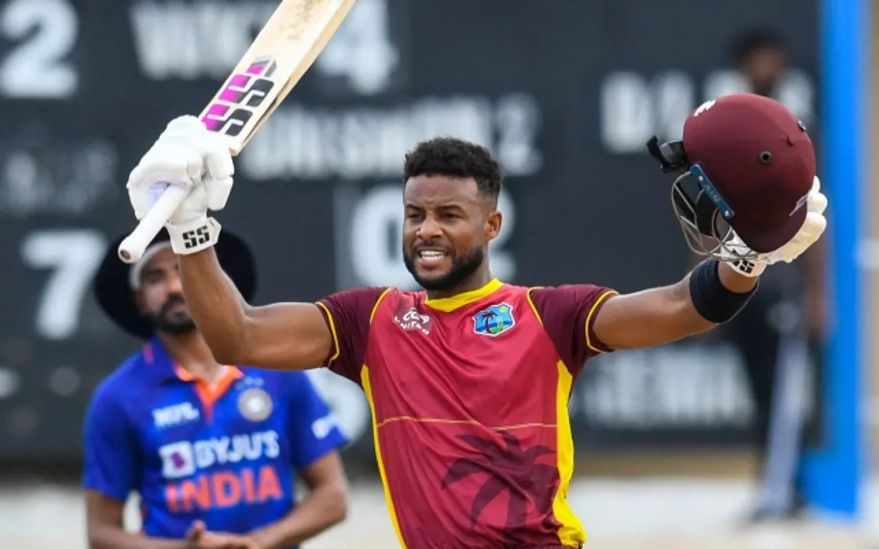 "A Superb Century" : Twitter congratulates Shai Hope as he becomes 10th player to score a 100 in his 100th ODI
