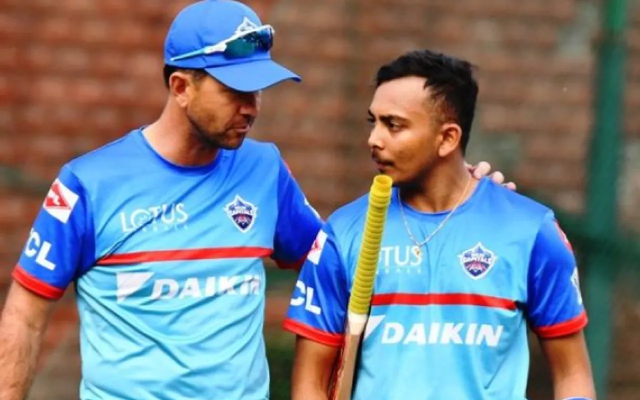 Ricky Ponting and Prithvi Shaw