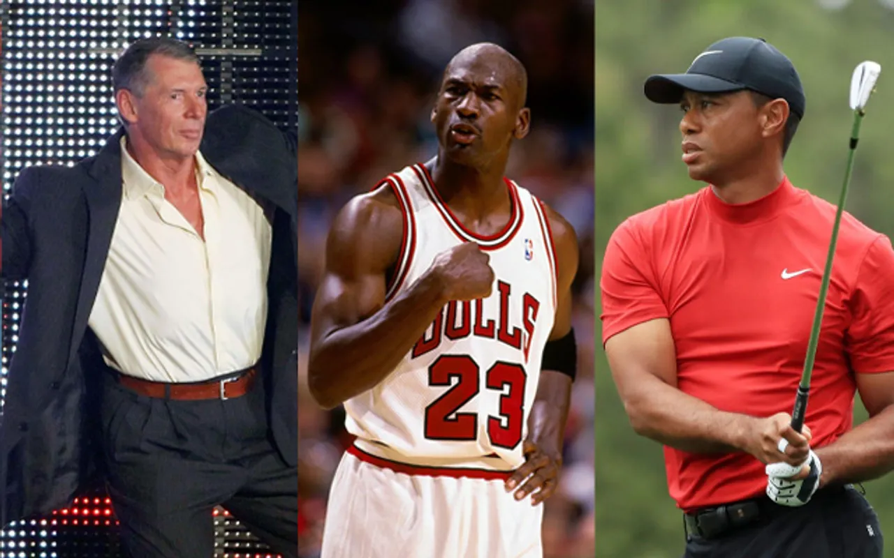 Vince McMahon, Michael Jordan and Tiger Woods