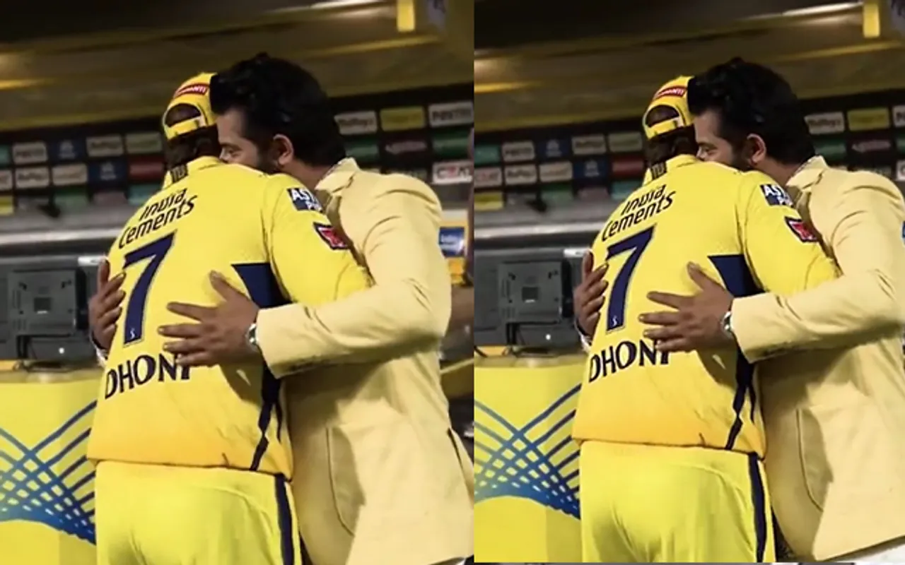 MS Dhoni and Suresh Raina (Source - Twitter)