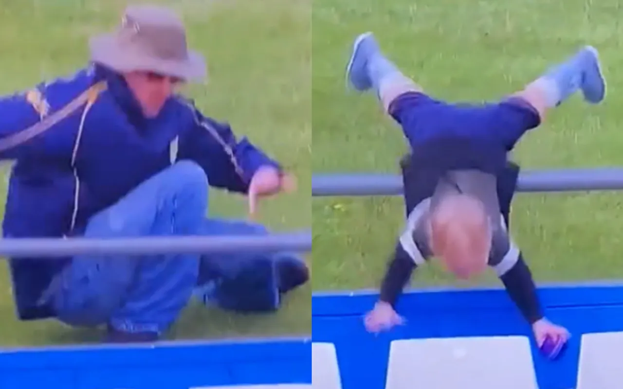 Watch: Man fails to save a kid from 'slipping' during West Indies vs Scotland game in 20-20 World Cup