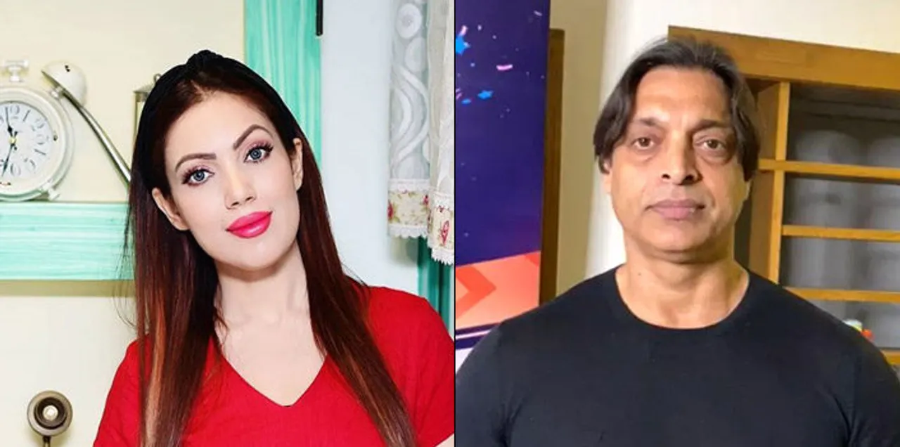 Munmun Dutta and Shoaib Akhtar