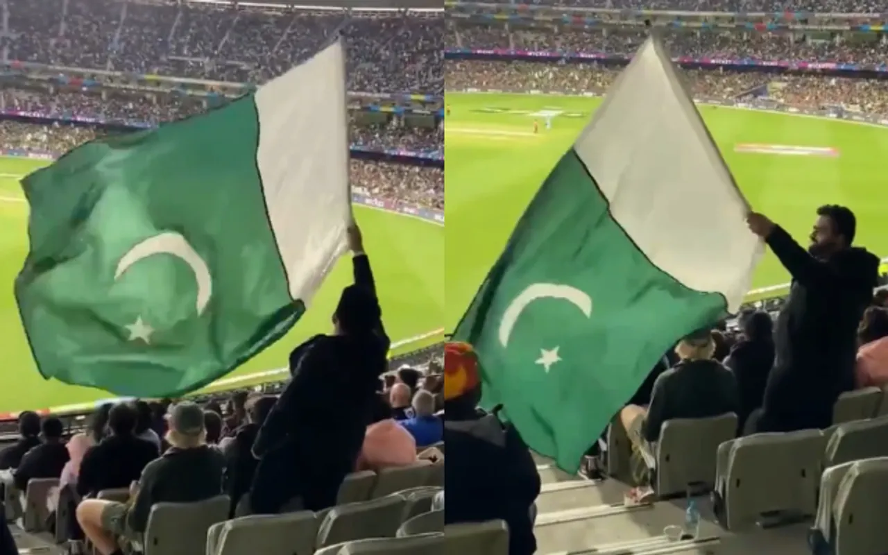 Pakistani fan spotted vs India