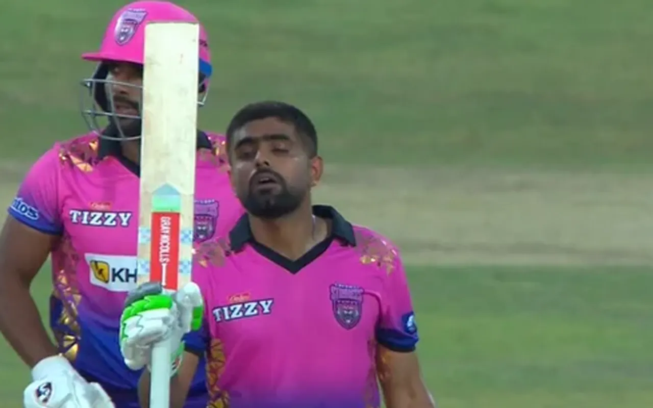 Babar Azam smashed a century in LPL 2023 (Source - Twitter)