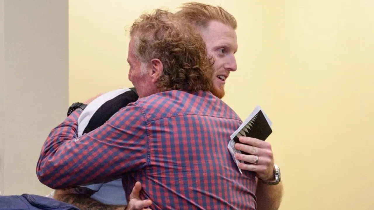 Ben Stokes with his father Ged