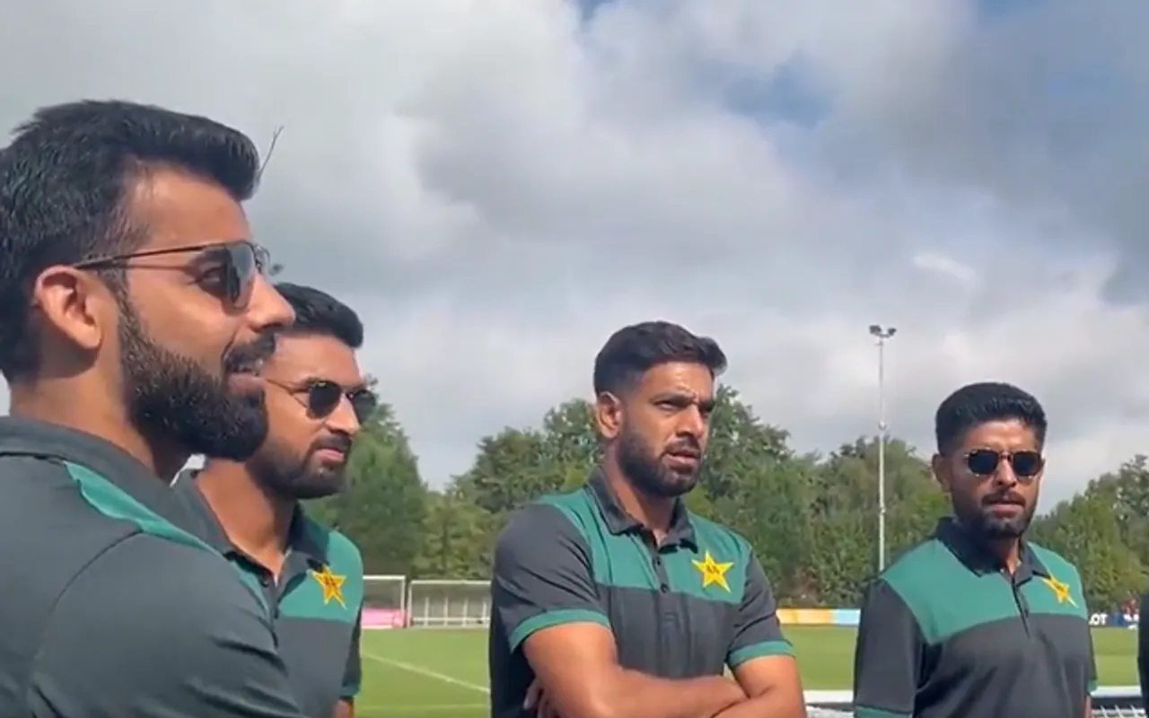 Watch: Shadab Khan calls Babar Azam a combination of 'Ronaldo and Messi' during a meet with AJAX players