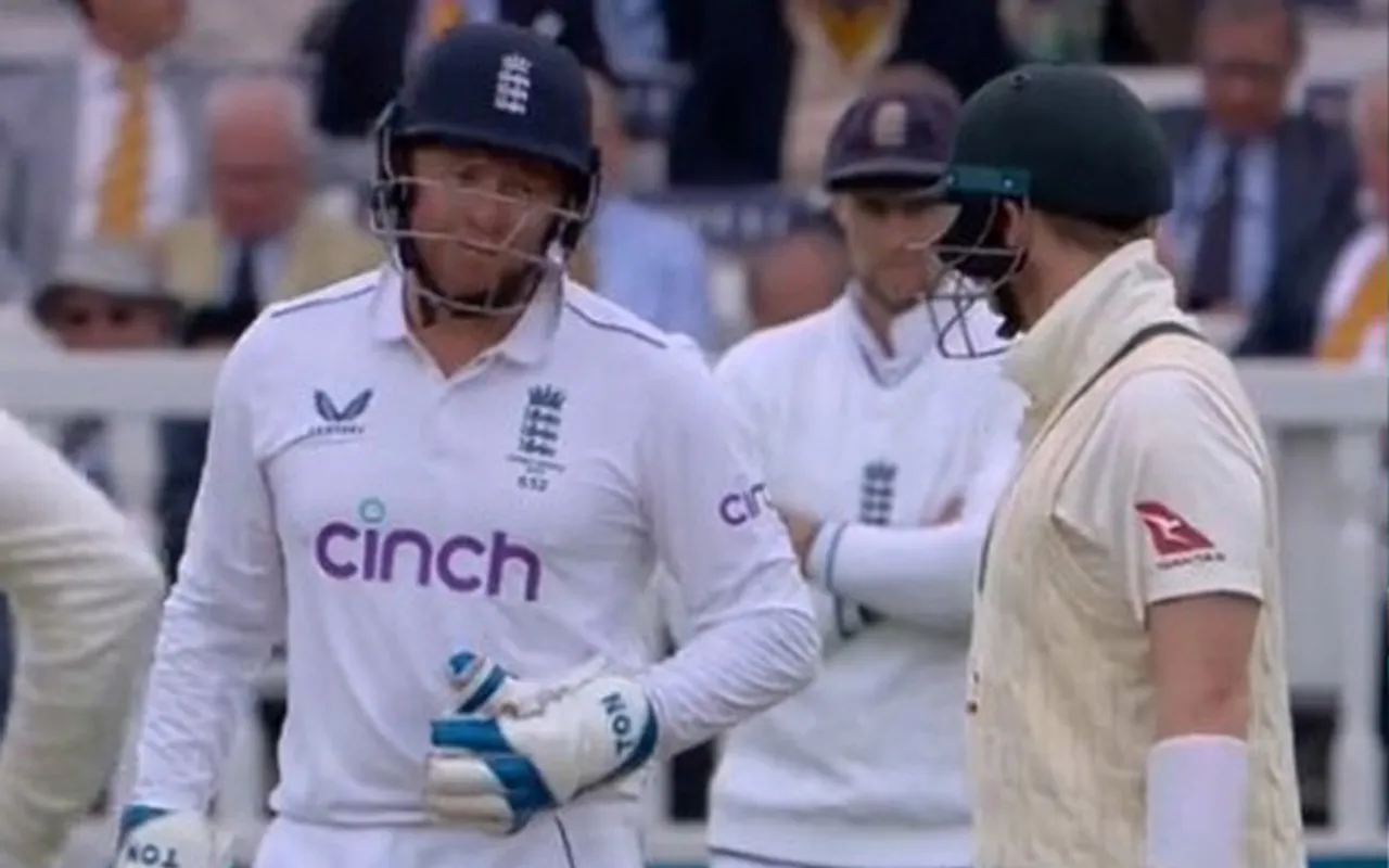Steve Smith shuts Jonny Bairstow as he sledges during ongoing second Ashes 2023 Test