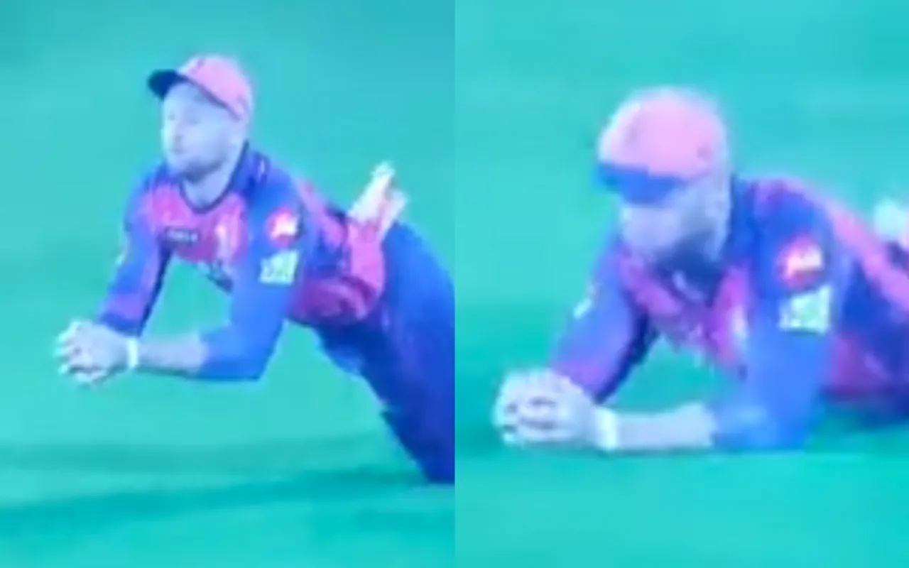WATCH: Jos Buttlers takes a stunner to end Prabhsimran Singh's blistering knock in Rajasthan vs Punjab match
