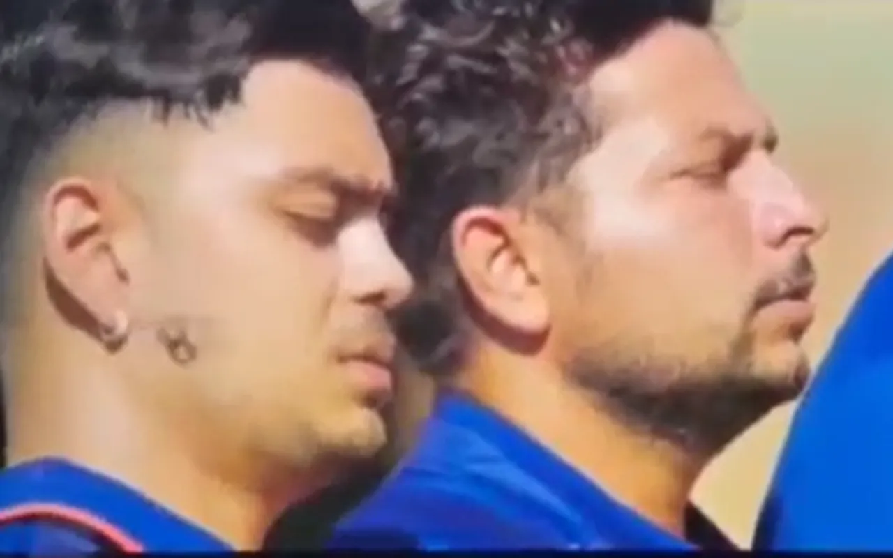 ZIM vs IND 1st ODI : Ishan Kishan attacked by a bug during national anthem at Harare