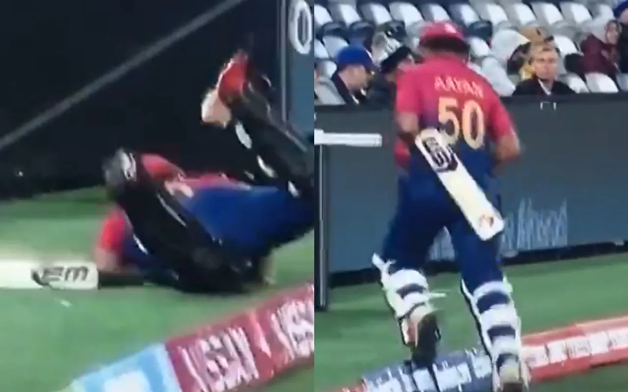 Watch: Aayan Khan's epic fall while returning to dressing room against Netherlands in 20-20 World Cup