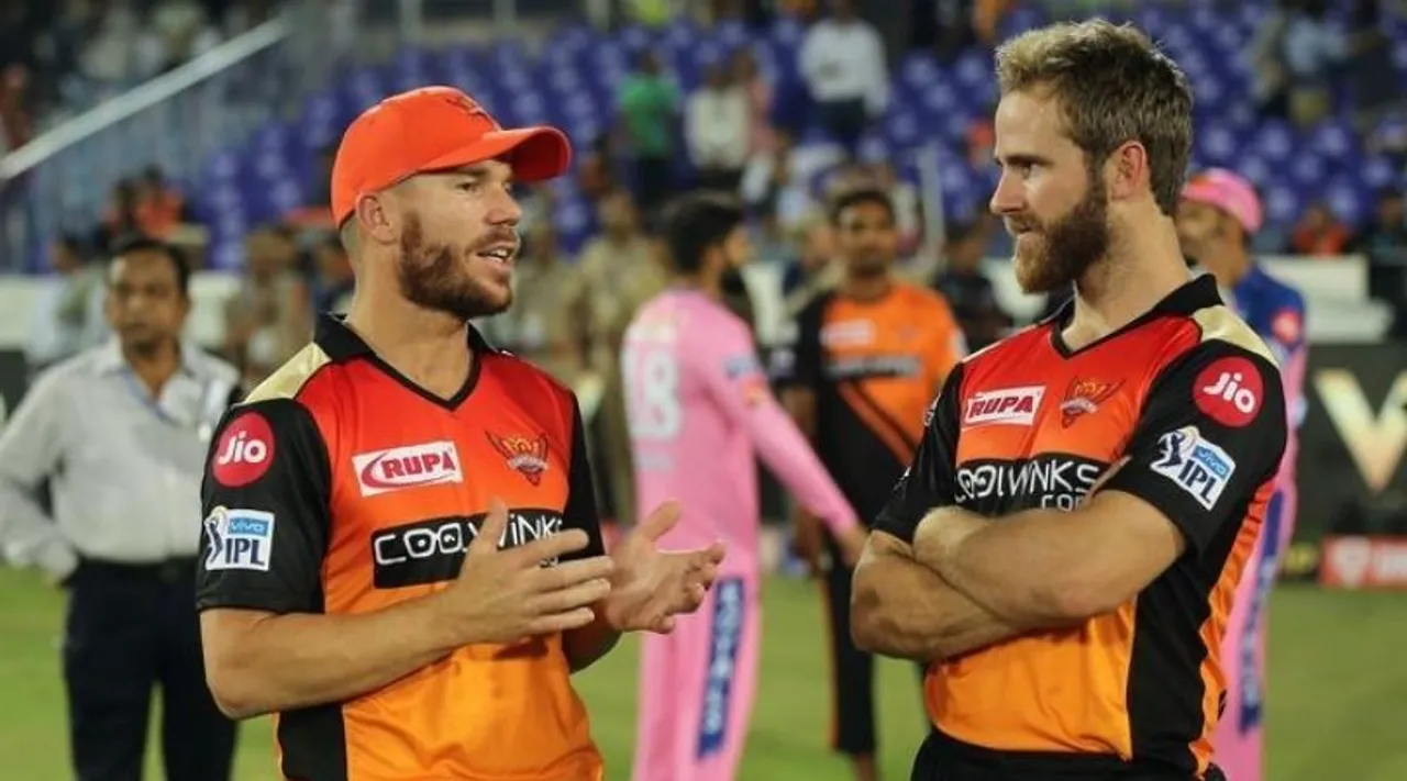 SRH stars Kane Williamson, and David Warner arrive in Chennai