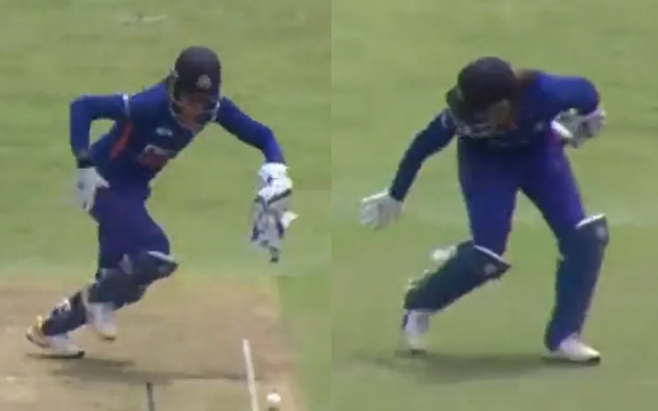 Watch: Yastika Bhatia mimics MS Dhoni's wicket-keeping style