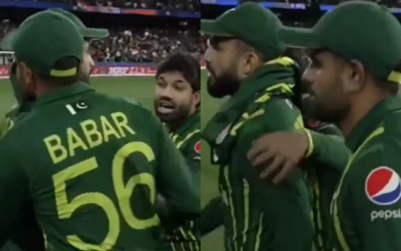 Babar Azam with his players