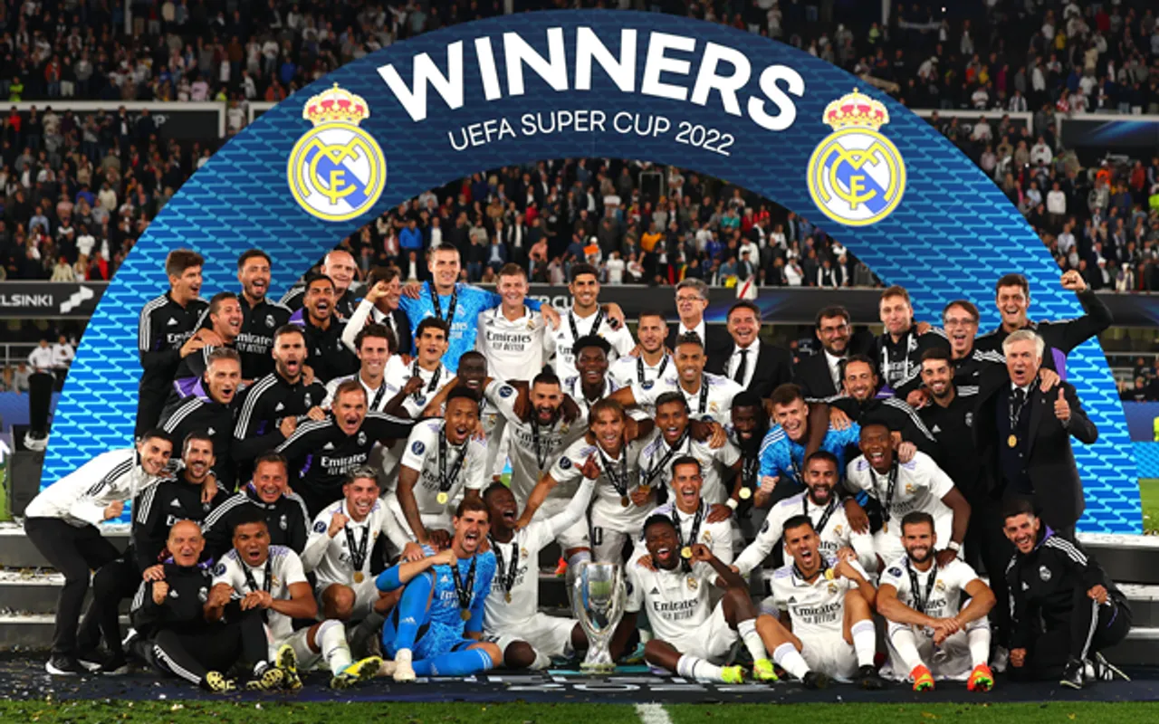 Real Madrid after UEFA Super Cup win over Eintracht Frankfurt