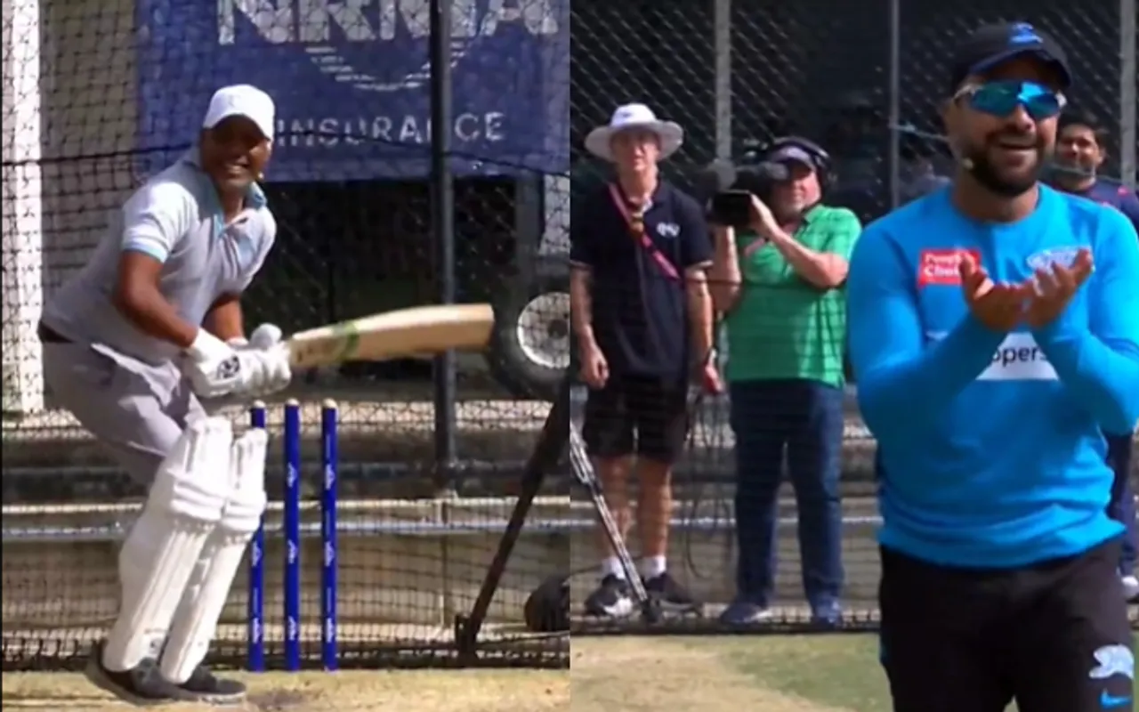 Watch: 53-year-old Brian Lara smashes 24-year-old Rashid Khan in nets