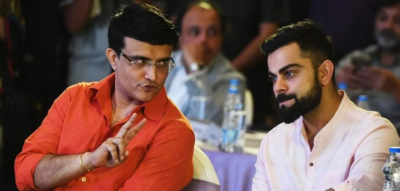 Sourav Ganguly with Virat Kohli