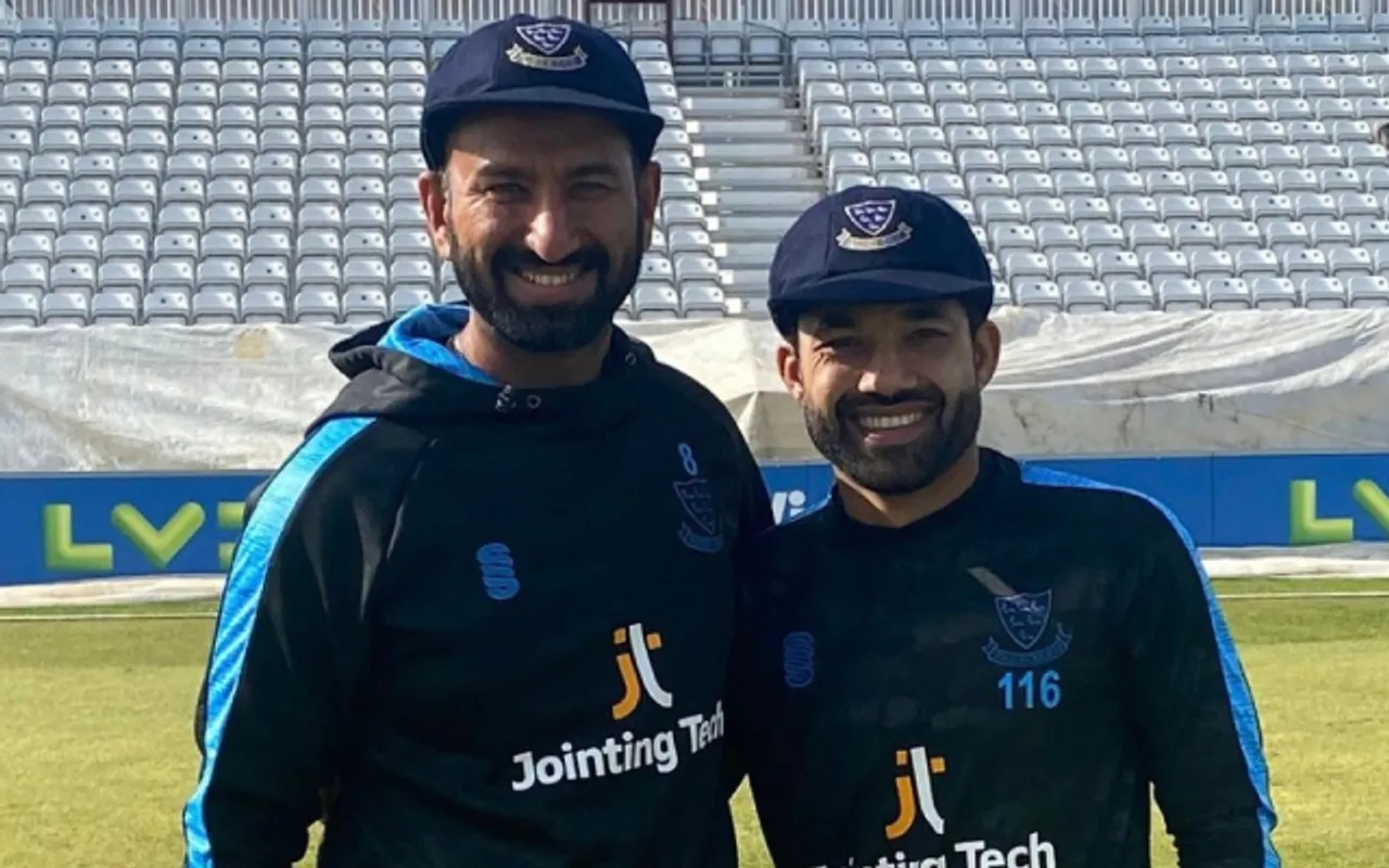 'Divided by British, United by British'- Twitter thrilled to watch Cheteshwar Pujara, Mohammad Rizwan play together