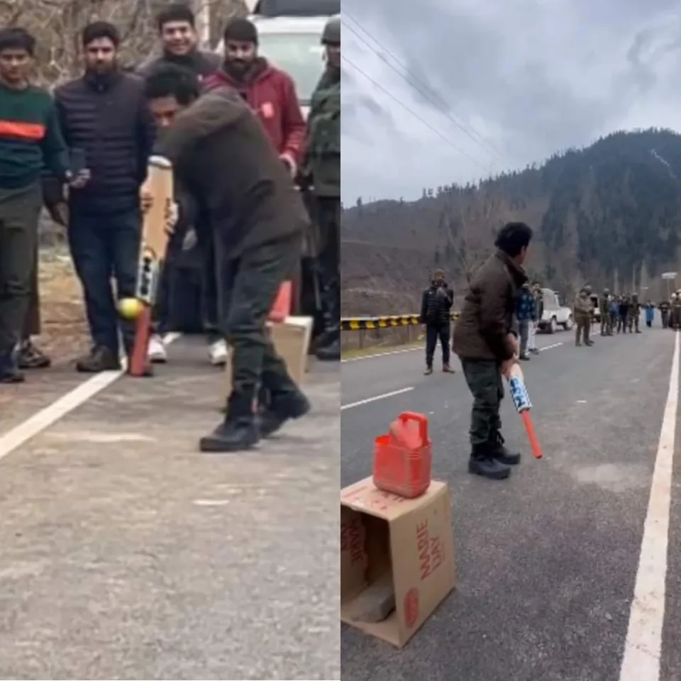 Sachin Tendulkar Playing Cricket in Kashmir (Source: X)