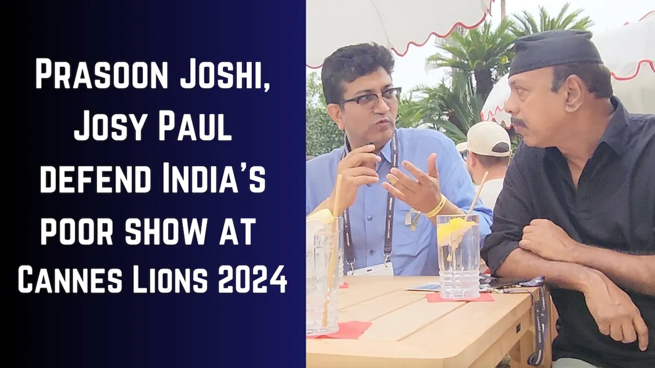 Prasoon Joshi and Josy Paul interview at Cannes Lions 2024