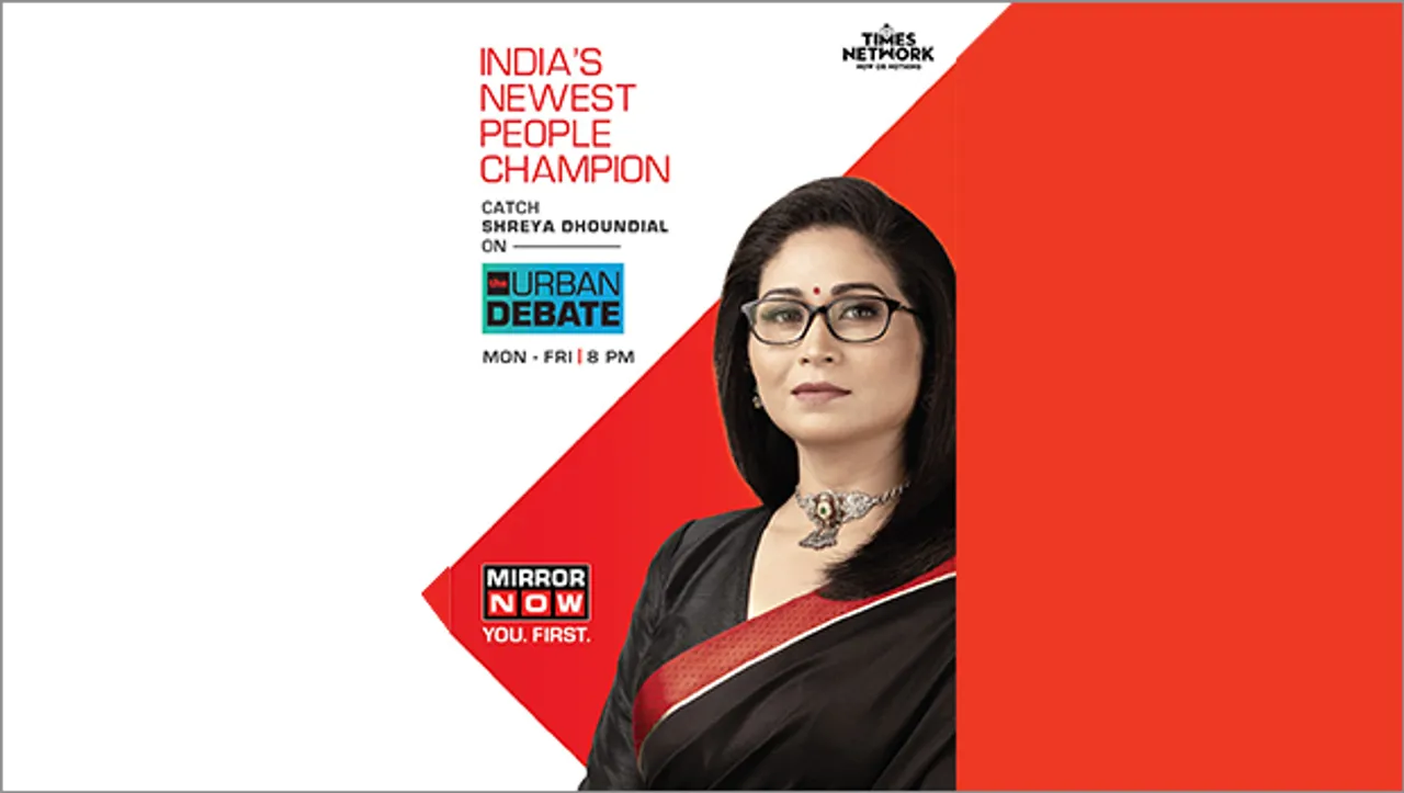 Shreya Dhoundial to host Mirror Now's flagship show - 'The Urban Debate'