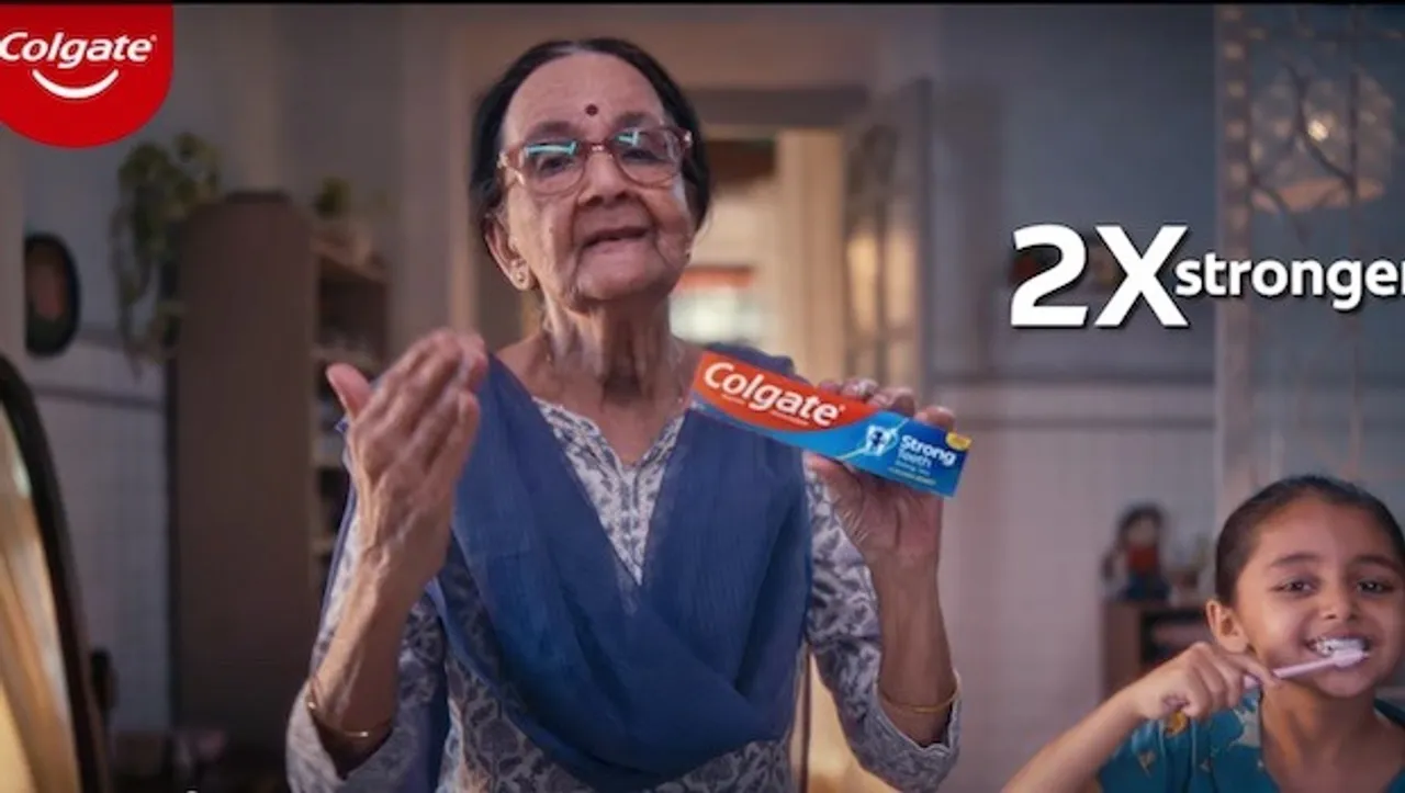 Colgate's latest ad features a “Toothless Granny” promoting Colgate strong teeth