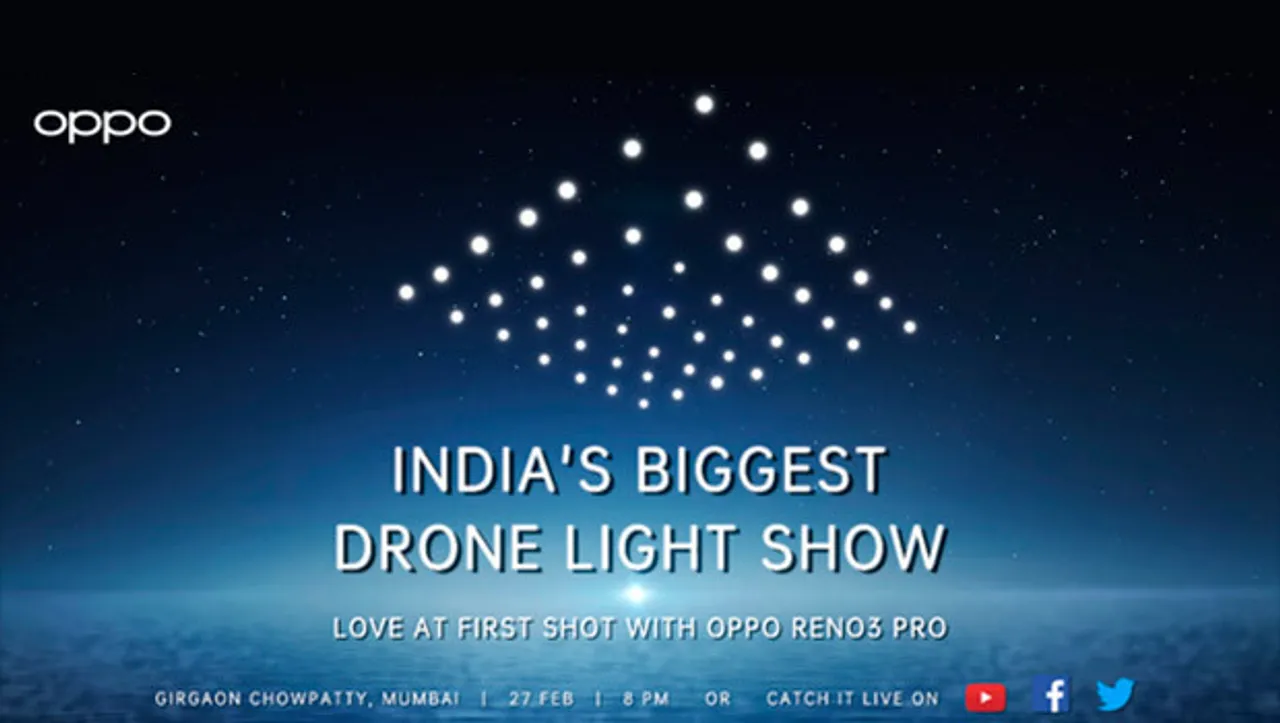 Oppo to illuminate Girgaum Chowpatty skyline with drone light show