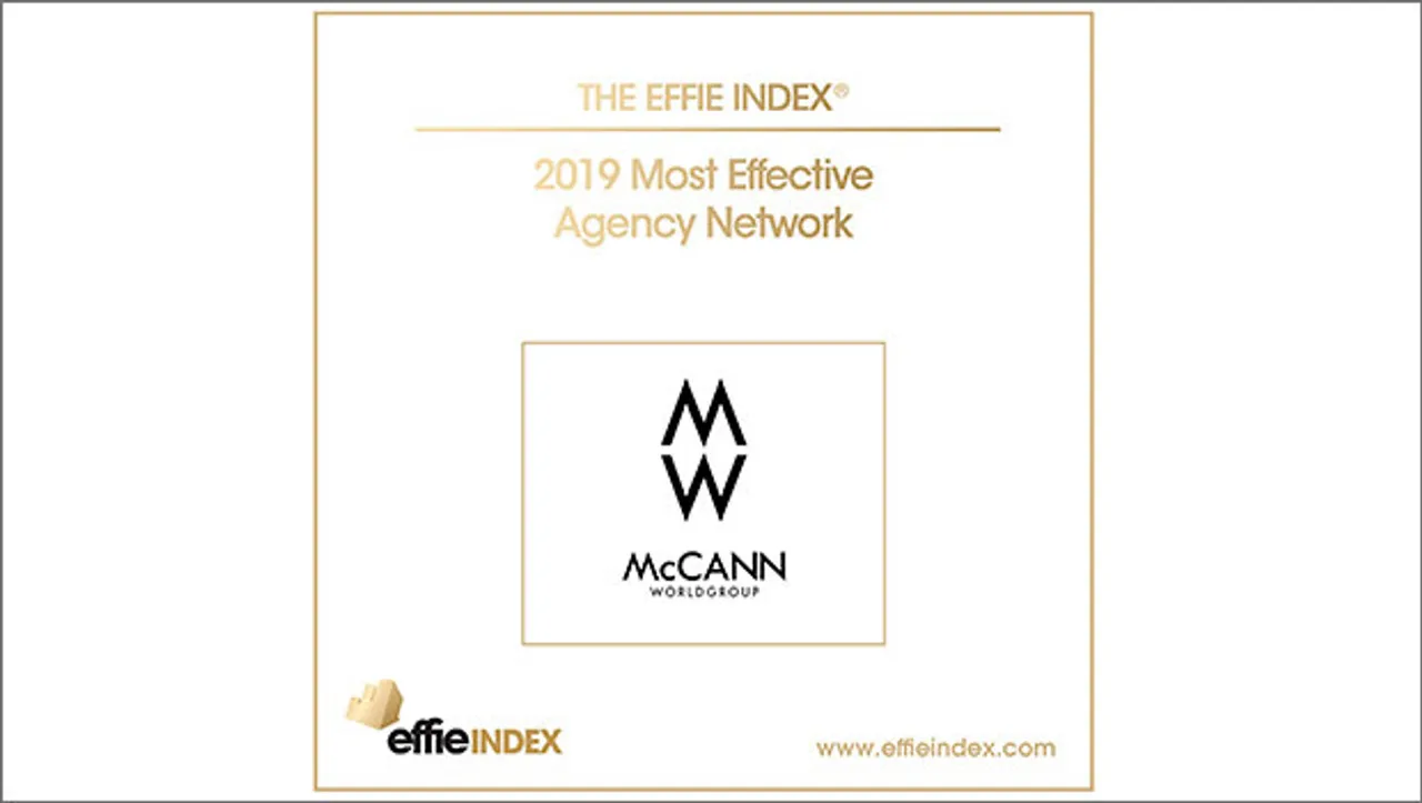 McCann Delhi is most effective agency in India, APAC; Medulla tops independents in 2019 Effie Index