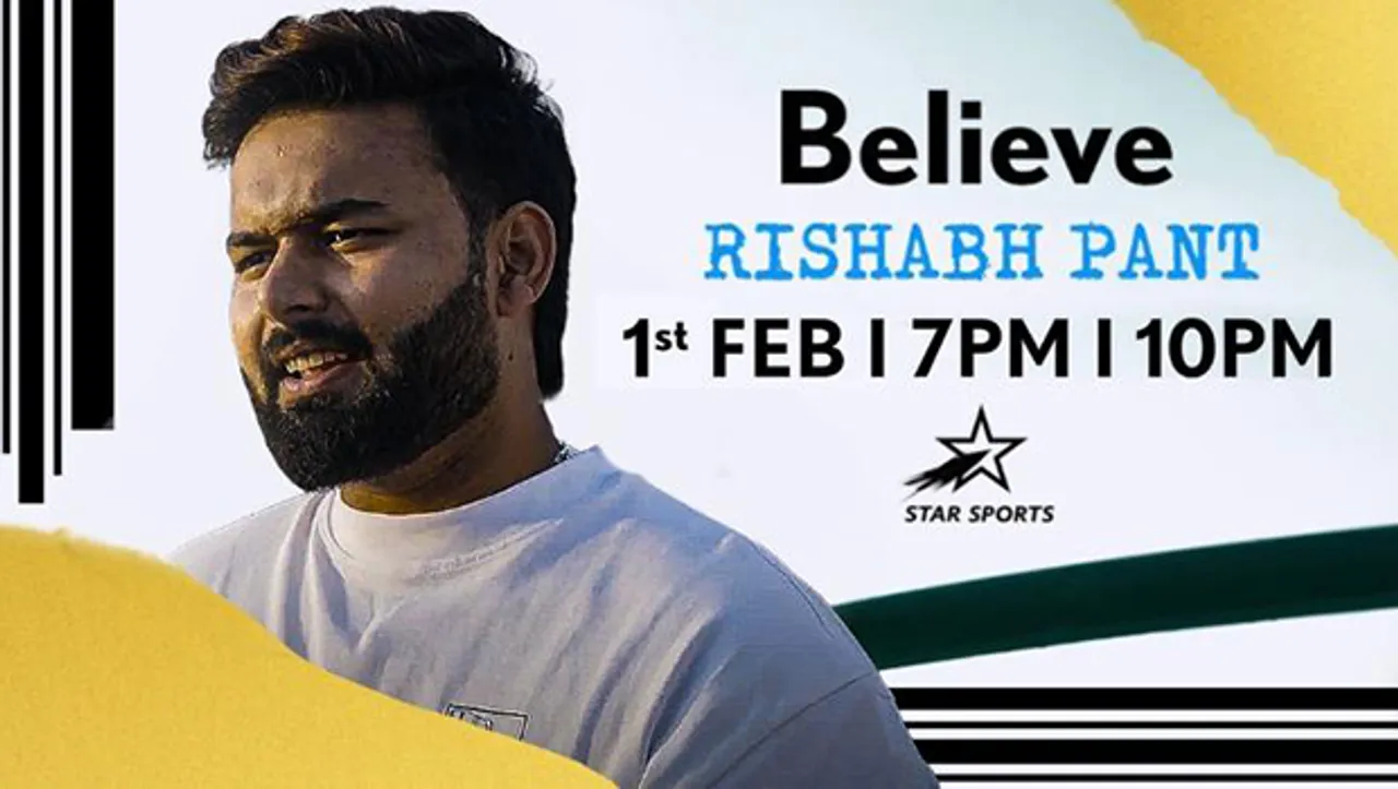 Rishabh Pant to feature in Star Sports 'Believe' series on February 1
