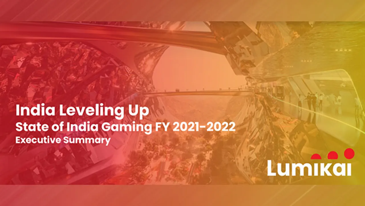 Indian gaming market hits $ 2.6 billion, set to almost quadruple to $8.6 Billion by 2027: Lumikai report