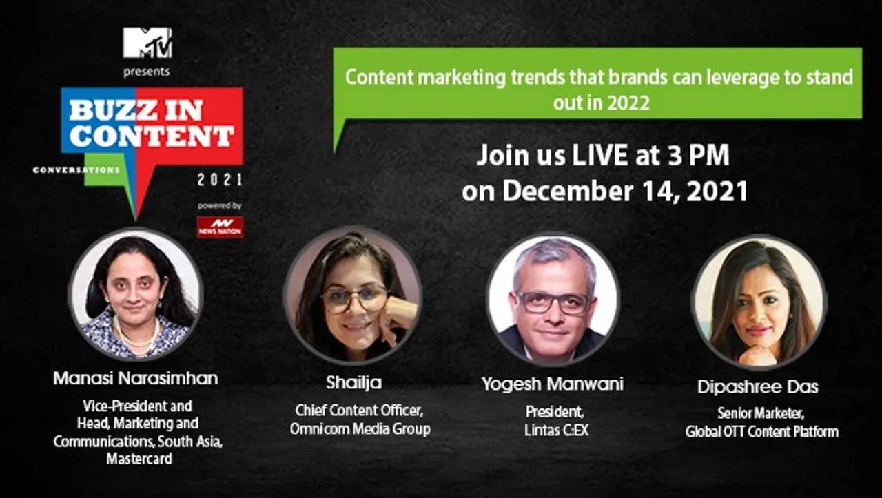 Learn the content marketing play for 2022 from experts at 3 pm today