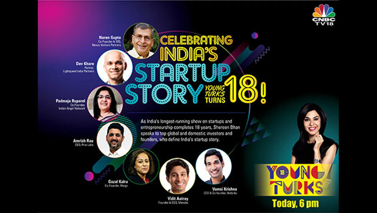 CNBC-TV18's entrepreneurship show 'Young Turks' commemorates its 18th anniversary