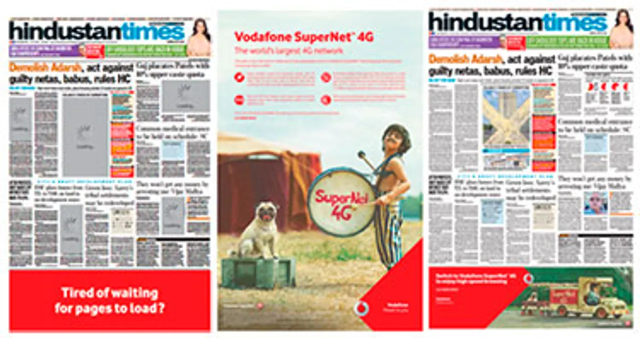 Vodafone pulls off a buffering act in print
