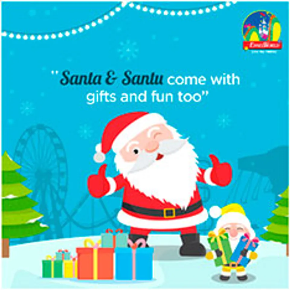 Double fun with 'Little Santu' this Christmas at EsselWorld