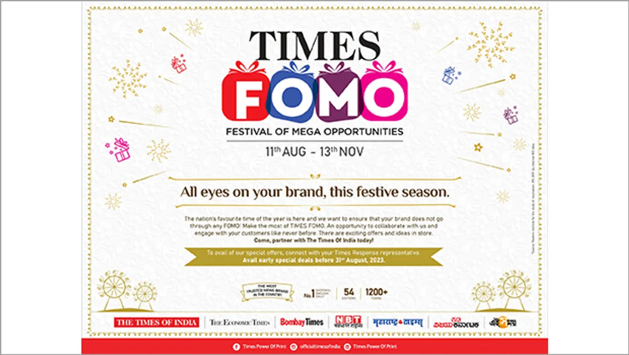The Times of India launches this year's festive theme 'Times FOMO' for brands and agencies