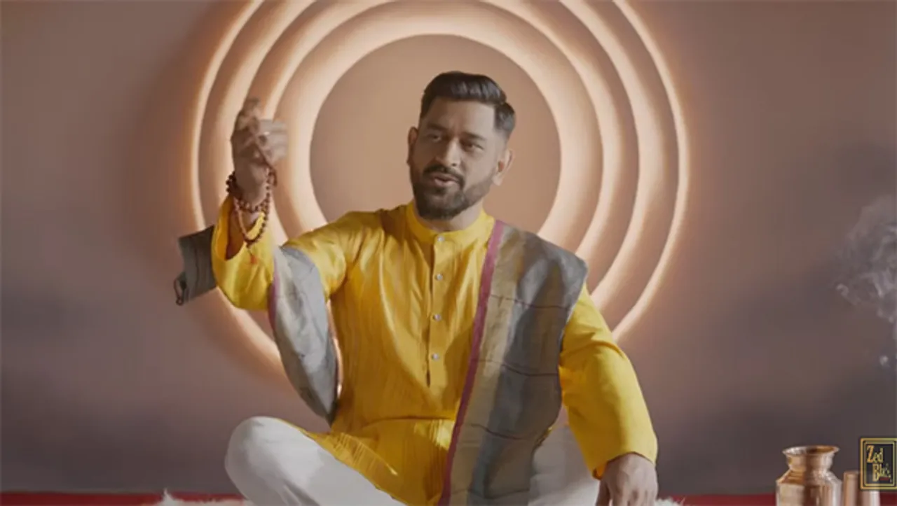 MS Dhoni dons the 'Guruji' avatar in new Zed Black Agarbatti TVC