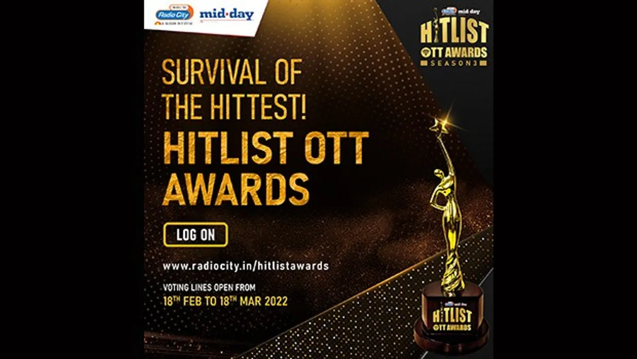 Radio City & Mid-day announce launch of 'Hitlist OTT Awards: Season 3'