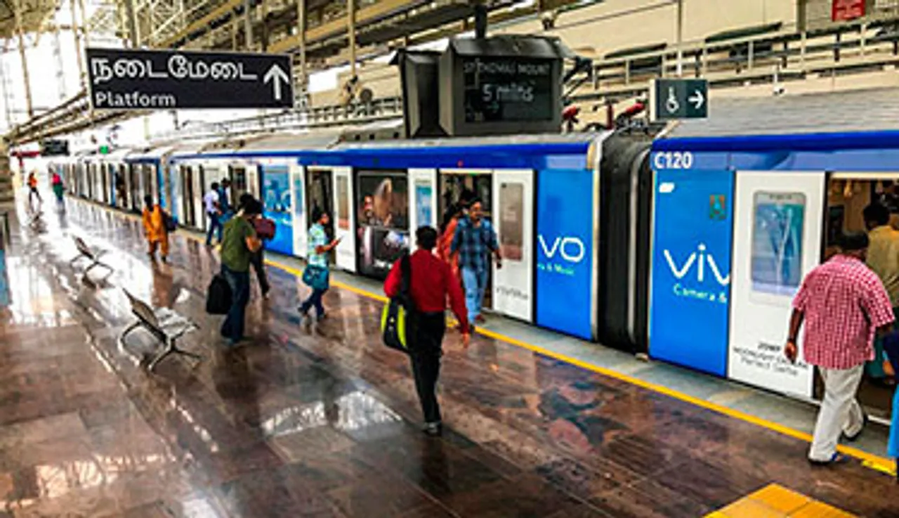 Vivo travels to airport with Chennai Metro