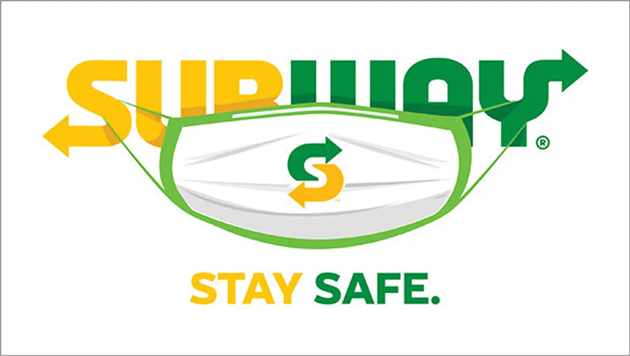 Subway India blends mask with logo to show safety comes first 