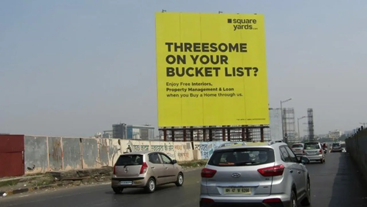 Square Yards' OOH campaign called out over alleged 'vulgarity'