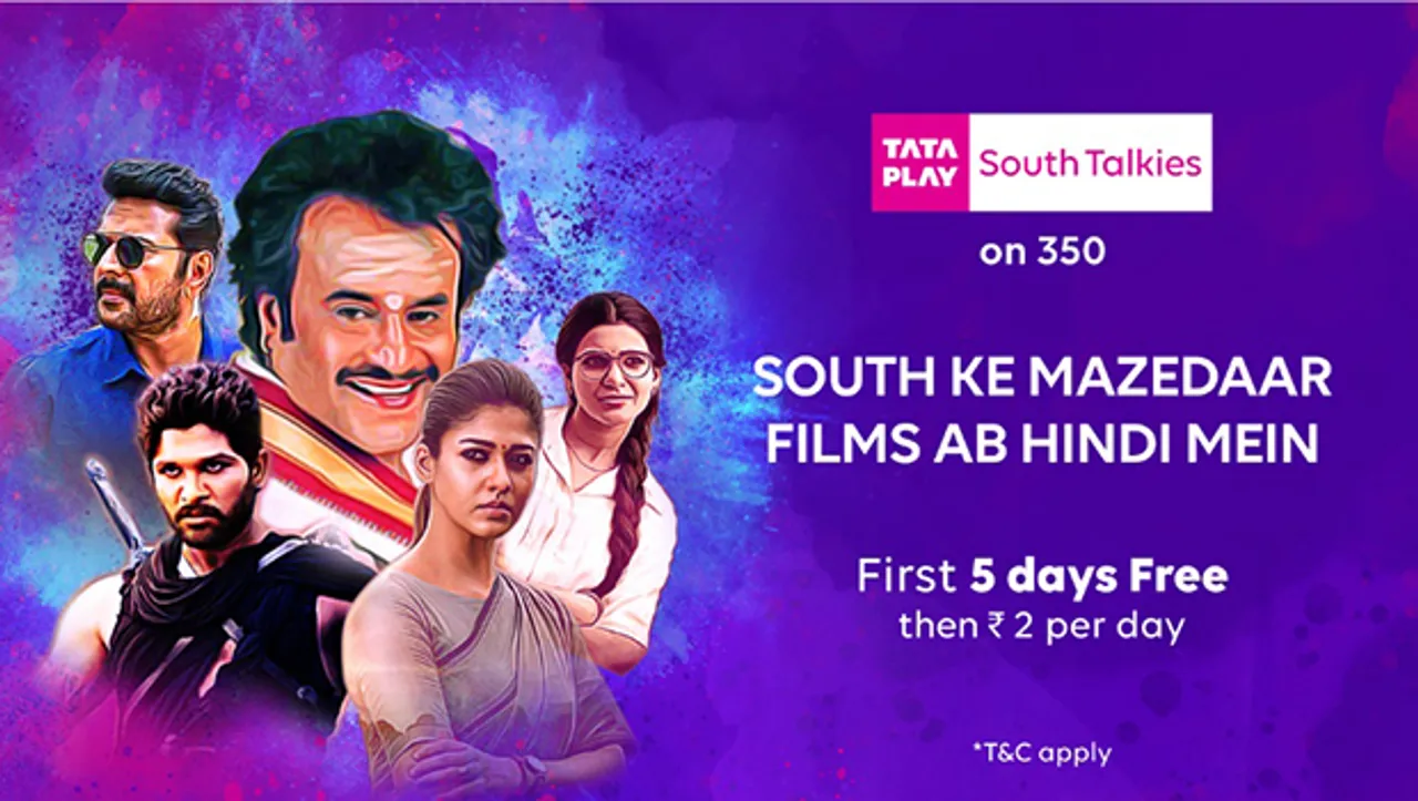 Tata Play South Talkies to present world television premiere of famous regional films dubbed in Hindi