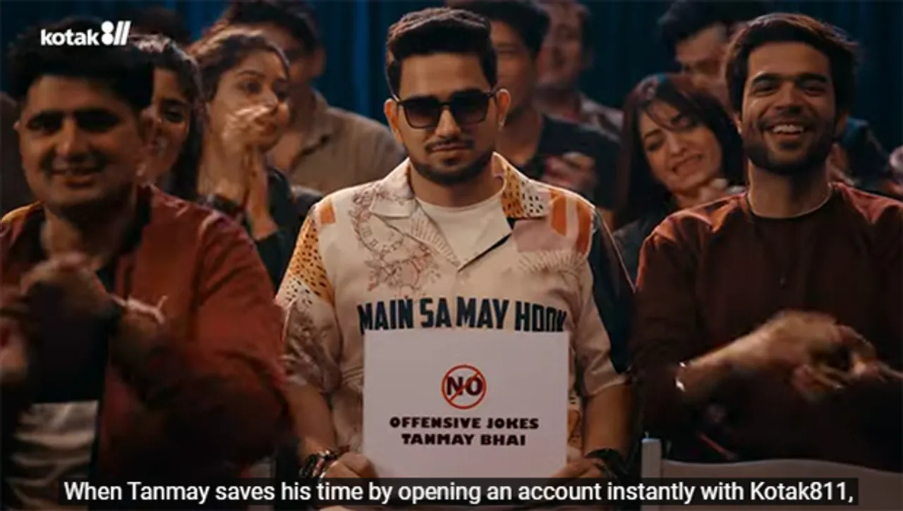 Kotak811's #SamayKoSahiKaamPeLagao campaign features stand-up comics Tanmay Bhat and Samay Raina