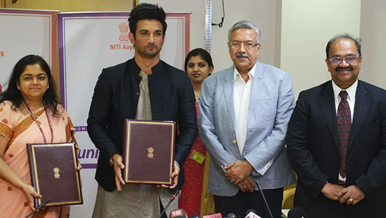 NITI Aayog signs Sushant Singh Rajput to promote Women Entrepreneurship Platform