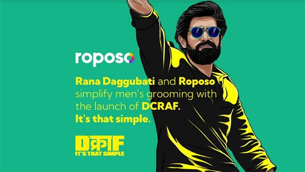Roposo & Rana Daggubati announce launch of men's grooming brand DCRAF